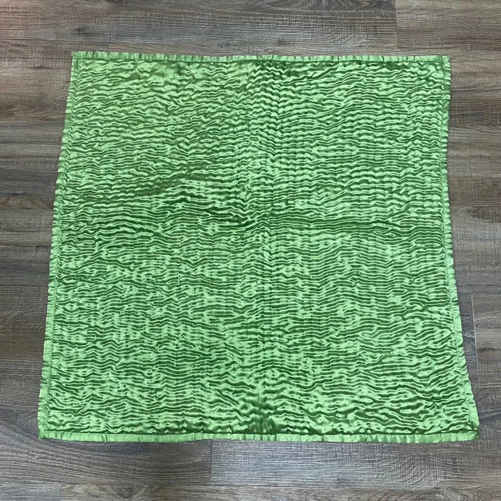 VILLA Textured Lime Green Euro Sham Pillow Cover Decorative Accent
